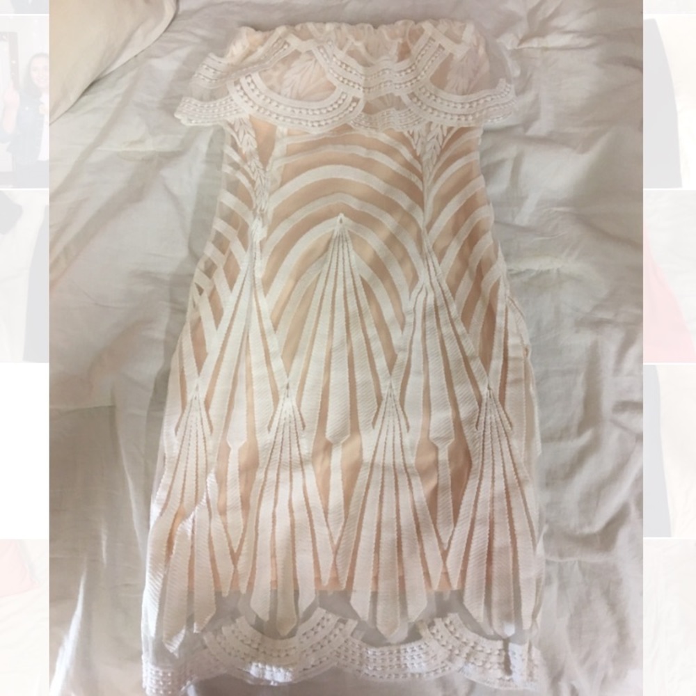 Tight White lace dress from Charlotte Russe